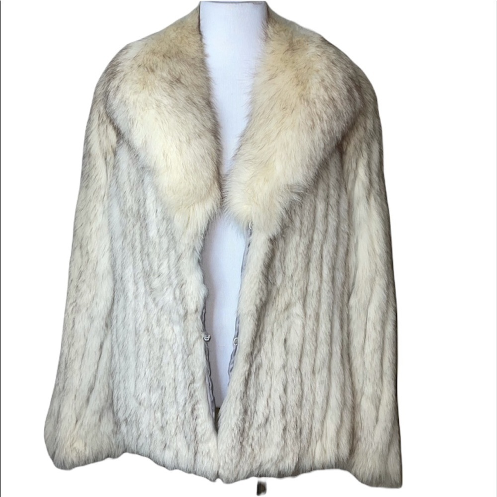 SAGA FOX FUR COAT SIZE M